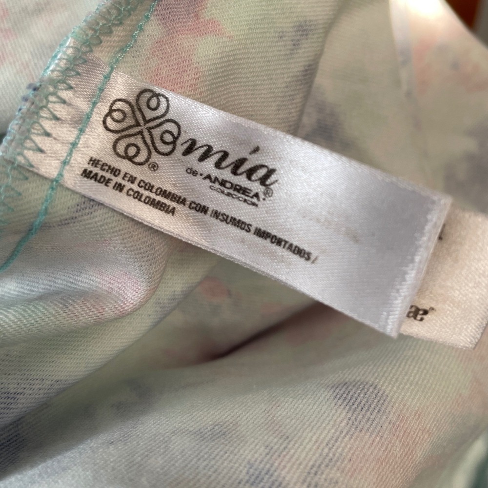 Mia De Andrea Colección Floral Print Sleeveless Dress Pink Colombian - Picture 10 of 11